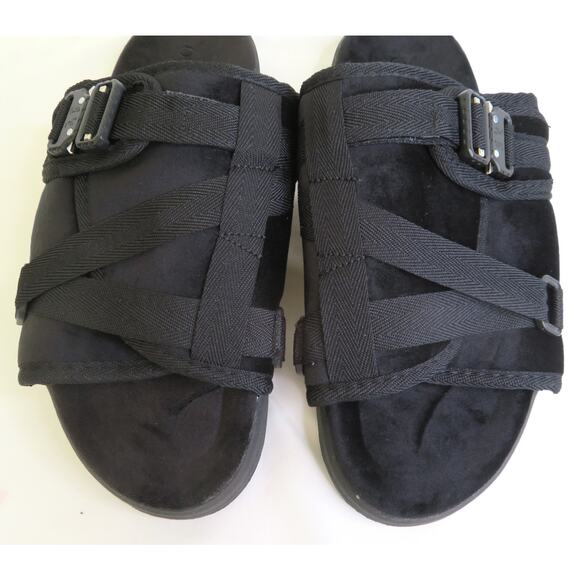 New DRACO Phantom Black Men's Sz 11-12 Sandal Slip On Slides w/ Dust Bag - Picture 3 of 7